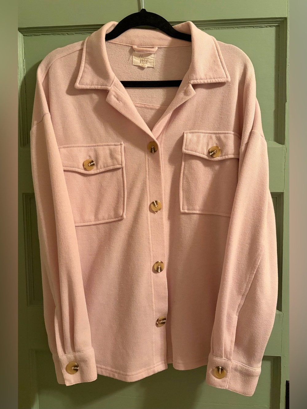 Dusty Pink Corduroy Shacket